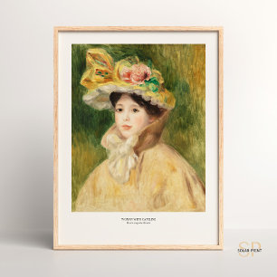 Poster Pierre-Auguste Renoir Mulher com Capeline Art