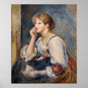 Poster Pierre-Auguste Renoir - Mulher com Letra