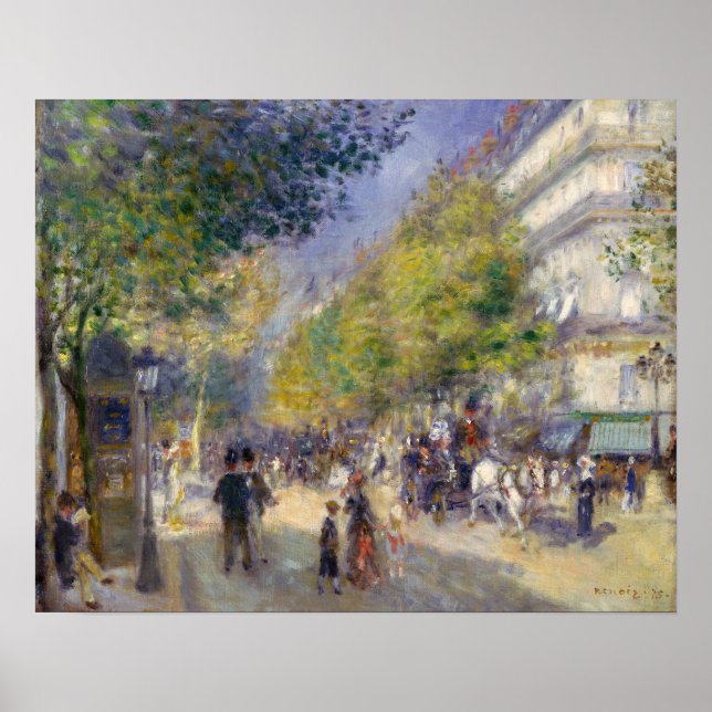 Poster Pierre-Auguste Renoir - Paris, Grandes Boulevards (Frente)
