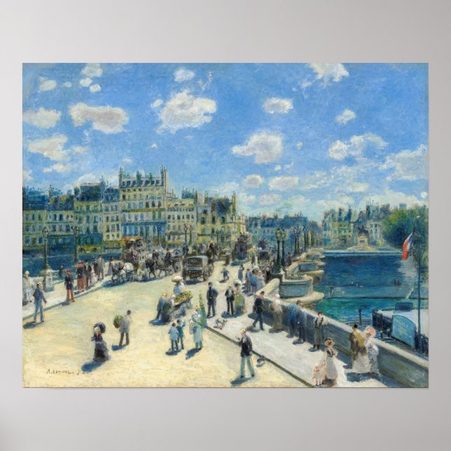 Poster Pierre-Auguste Renoir - Paris, Pont-Neuf (Frente)
