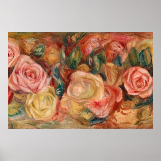 Poster Pierre-Auguste Renoir - Rosas (Frente)