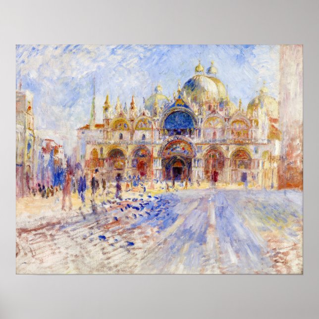 Poster Pierre-Auguste Renoir - Veneza, Praça de São Marco (Frente)