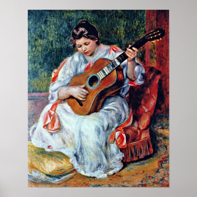 Póster Pierre-Auguste Renoir - violão (Frente)