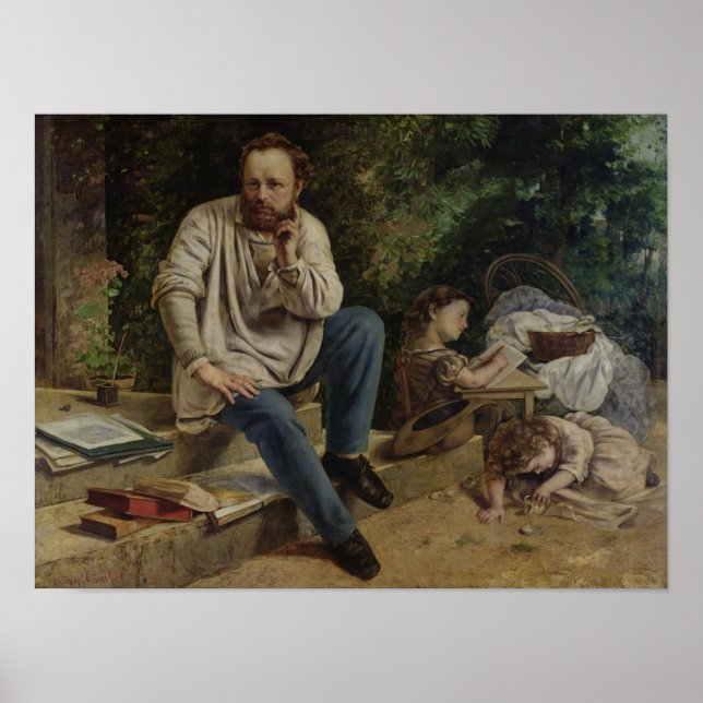 Póster Pierre Joseph Proudhon e seus filhos (Frente)