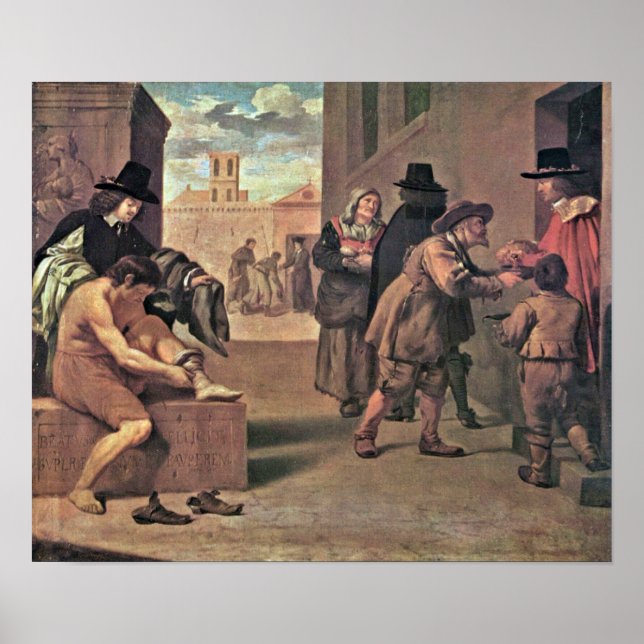 Póster Pierre Montallier - As Obras do Compaixão (Frente)