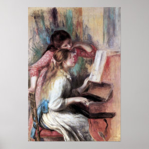 Póster Pierre Renoir - Jovens garotas no piano
