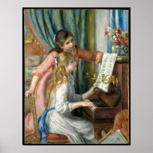 Póster Pierre Renoir - Jovens Meninas no Piano