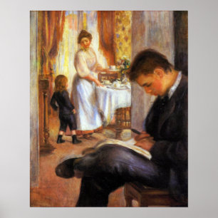 Poster Pierre Renoir - pequeno almoço em Berneval