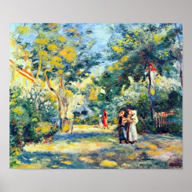Poster Pierre Renoir - Um Jardim em Montmartre (Frente)