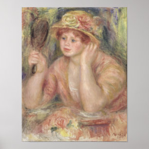 Póster Pierre uma mulher de Renoir com um espelho