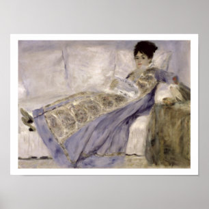 Póster Pierre uma senhora Monet de Renoir   em um sofá