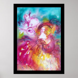 Póster Pierrot e Arlecchina