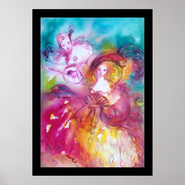 Póster Pierrot e Arlecchina (Frente)