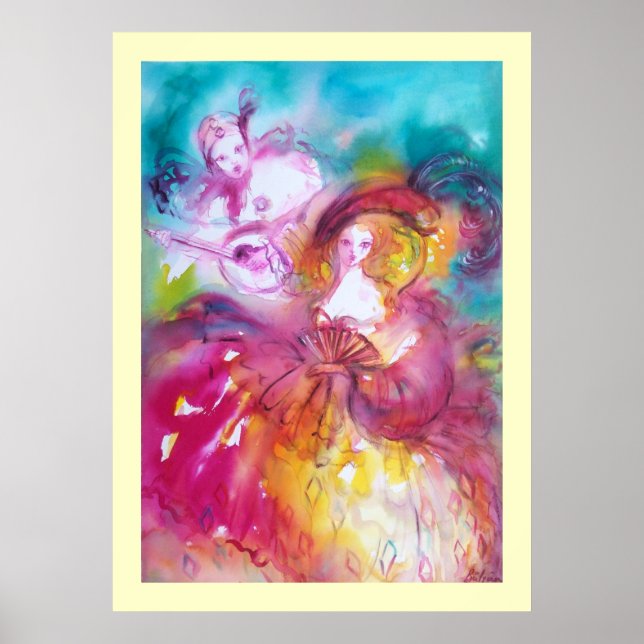 Póster Pierrot e Arlecchina (Frente)