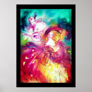 Póster Pierrot e Arlecchina