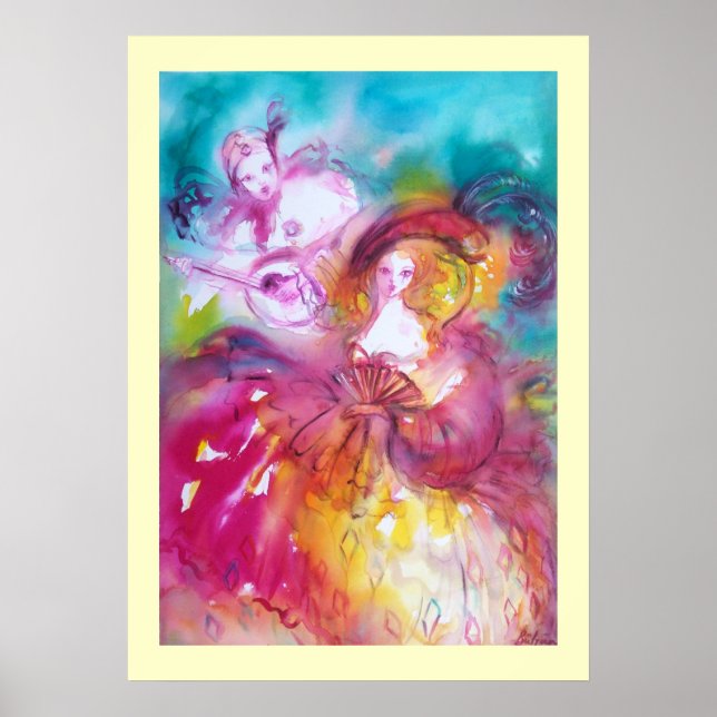 Póster Pierrot e Arlequina (Frente)