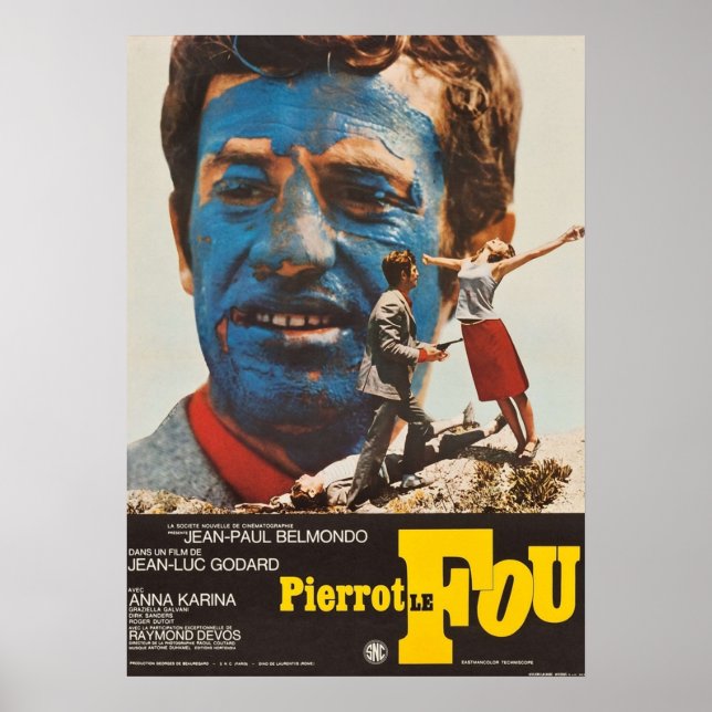Poster Pierrot Le Fou (Frente)