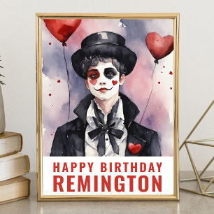 Poster Pierrot preto e branco