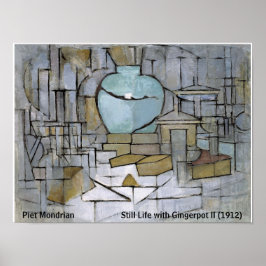 Poster Piet Mondrian Ainda Vive com Gingerpot II