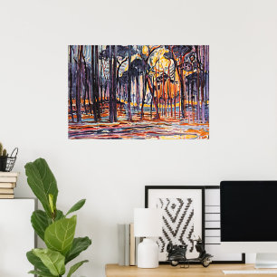 Poster Piet Mondrian, Bosque perto de Oele,