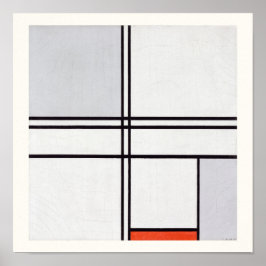 POSTER : PIET MONDRIAN : CINZA - RED 1935