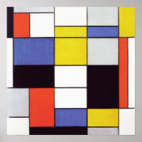 Piet Mondrian Composition Abstrato Art Geométrico