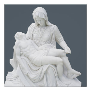 Póster Pietà esculpida