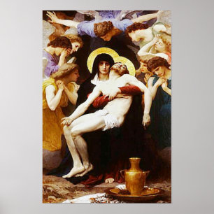 Póster Pieta Jesus Crucifixion Lamentando Virgem Maria 02