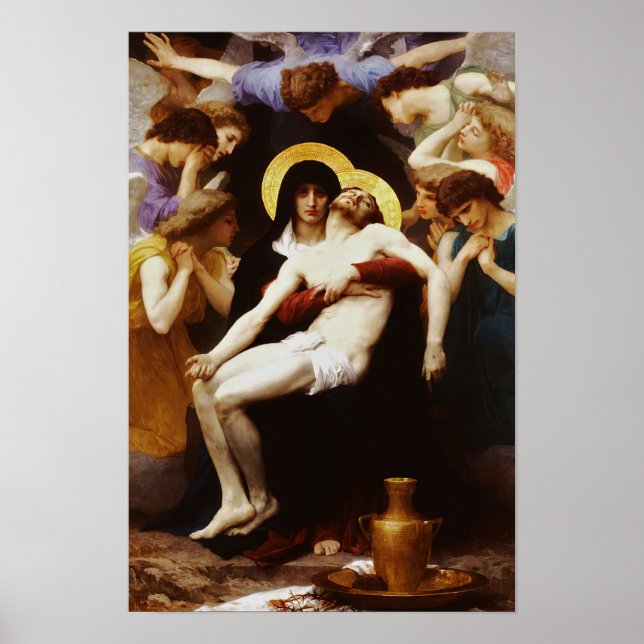 Poster Pieta Jesus Crucifixion Lamentation Virgin Mary A (Frente)