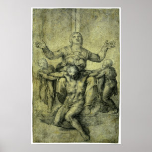 Poster Pieta para Vitória Colonna por Michelangelo