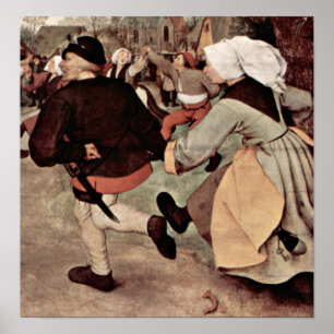 Póster Pieter Bruegel a pessoa idosa - a dança do