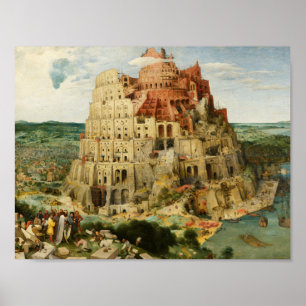 Póster Pieter Bruegel a pessoa idosa - a torre de Babel