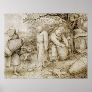 Póster Pieter Bruegel a pessoa idosa - apicultor