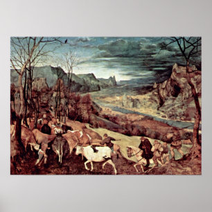 Poster Pieter Bruegel a pessoa idosa - retorno do rebanho