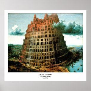 Póster Pieter Bruegel é a torre "Pequena" de Babel