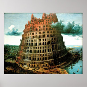 Póster Pieter Bruegel é a torre "Pequena" de Babel
