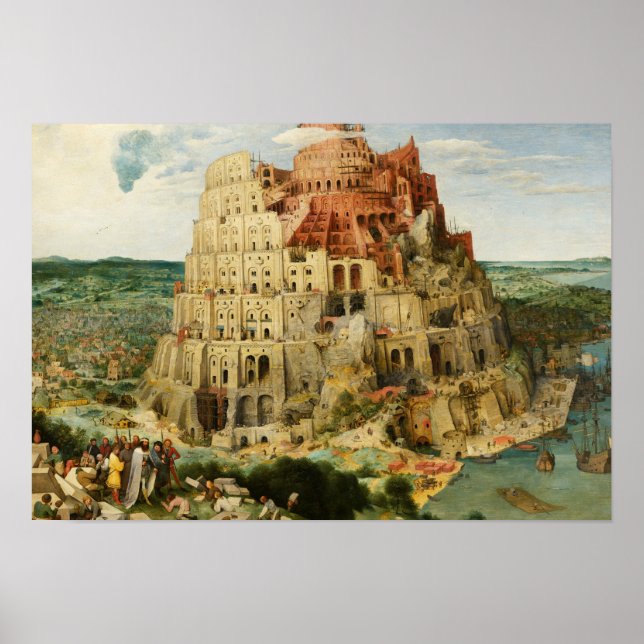 Póster Pieter Bruegel, o Velho - A Torre de Babel (Frente)