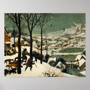 Póster Pieter Bruegel, o Velho - Caçadores na Neve