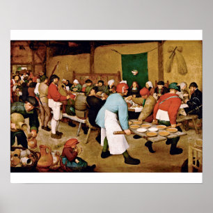 Poster Pieter Bruegel O Velho - Casamento Camponês