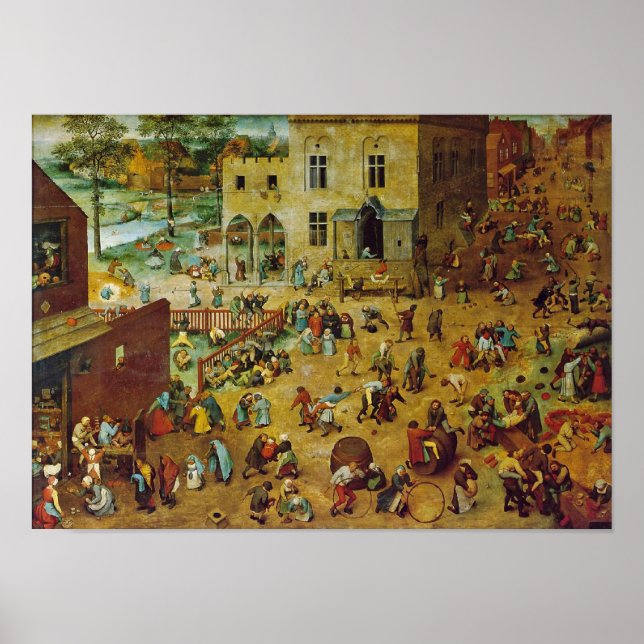 Póster Pieter Bruegel, o Velho - Jogos Infantis (Frente)