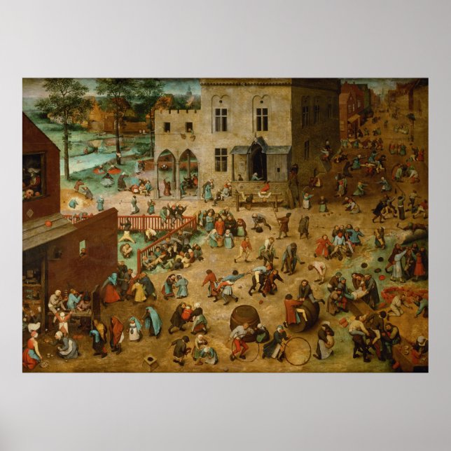 Póster Pieter Bruegel, o Velho - Jogos Infantis (Frente)