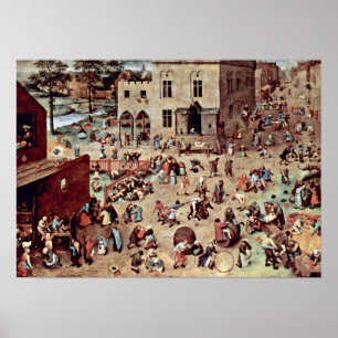 Póster Pieter Bruegel, o Velho - Jogos infantis