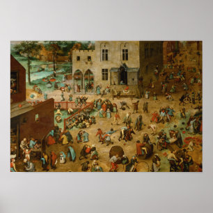 Poster Pieter Bruegel, o Velho - Jogos Infantis