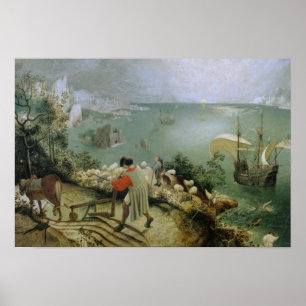 Poster Pieter Bruegel, o Velho - Paisagem Caiu de Icarus