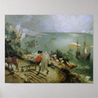 Pieter Bruegel, o Velho - Paisagem Caiu de Icarus