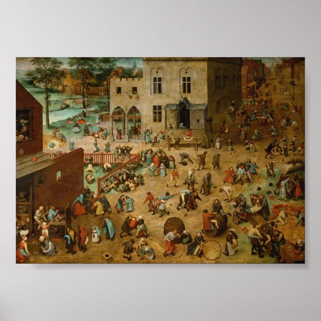 Poster Pieter Bruegel the Elder  Children's Games (Frente)