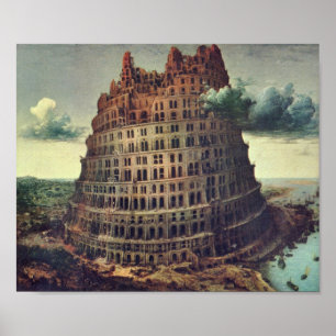 Póster Pieter Bruegel-Tower de Babel