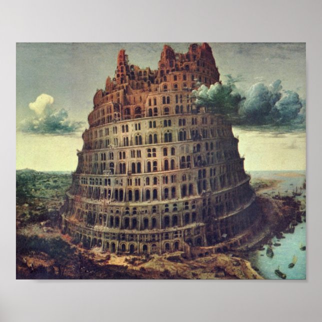 Póster Pieter Bruegel-Tower de Babel (Frente)