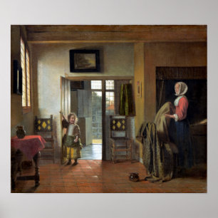 Poster Pieter de Hooch O Quarto