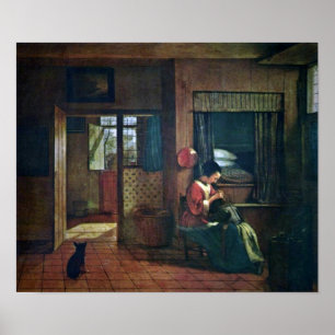 Poster Pieter de Hooch - um dever das mães